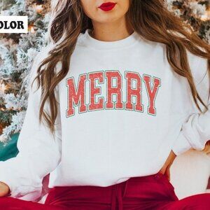 Christmas Sweatshirt Merry Christmas Sweatshirt Christmas Holiday Gift 79
